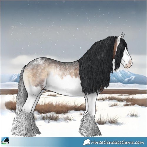 Horse Color:Brown Ice Onyx Splash Appaloosa Rabicano 