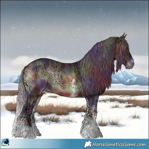 Horse Color:Nacre Chocolate Brown Ice Onyx Sabino 