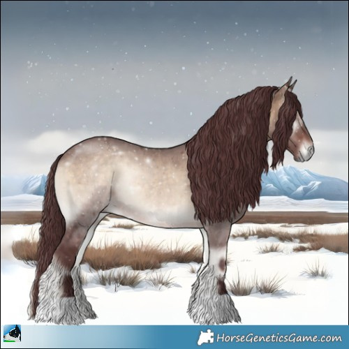 Horse Color:Chocolate Brown Onyx Rabicano 