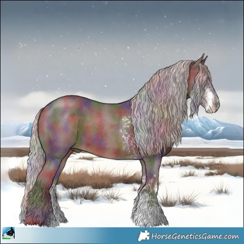 Horse Color:Nacre Chocolate Silver Brown Sabino 