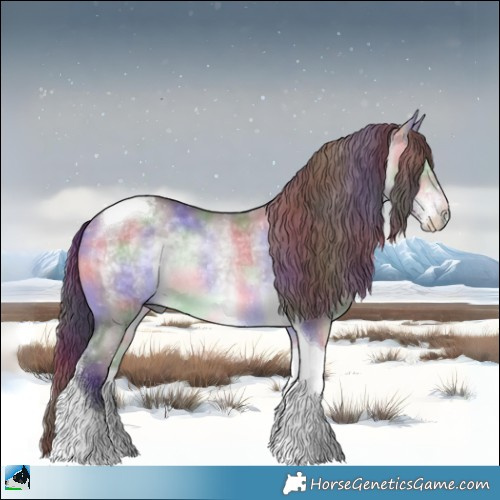 Horse Color:Nacre Chocolate Brown Chinchilla Dun Sabino Tobiano Rabicano 