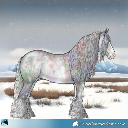 Horse Color:Nacre Silver Brown Chinchilla Sabino Rabicano 