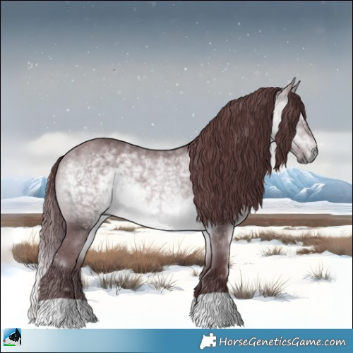 Horse Color:Chocolate Bay Chinchilla Rabicano 