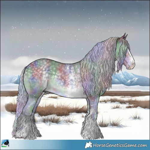 Horse Color:Nacre Silver Black Chinchilla Sabino Rabicano 