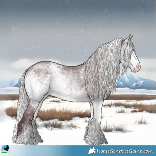 Horse Color:White Spotted Chocolate Silver Brown Chinchilla Sabino 