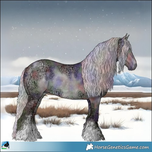 Horse Color:Nacre Chocolate Silver Brown Chinchilla Ice Dun Sabino 