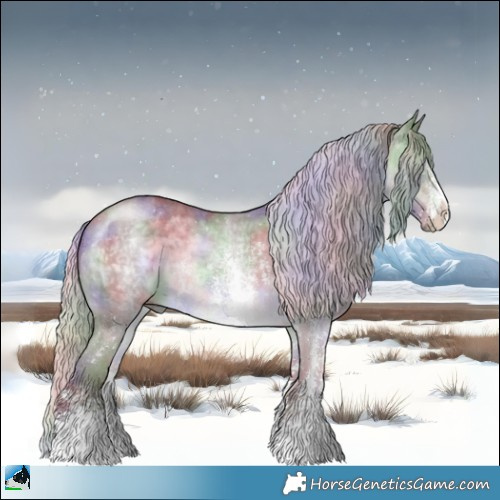 Horse Color:Nacre Chocolate Silver Brown Chinchilla Sabino 
