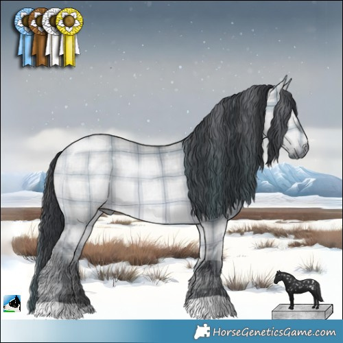 Horse Color:Plaid  Brown Chinchilla Dun Rabicano 