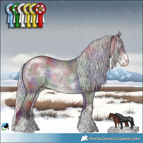 Horse Color:Nacre Chocolate Silver Brown Chinchilla Sabino 