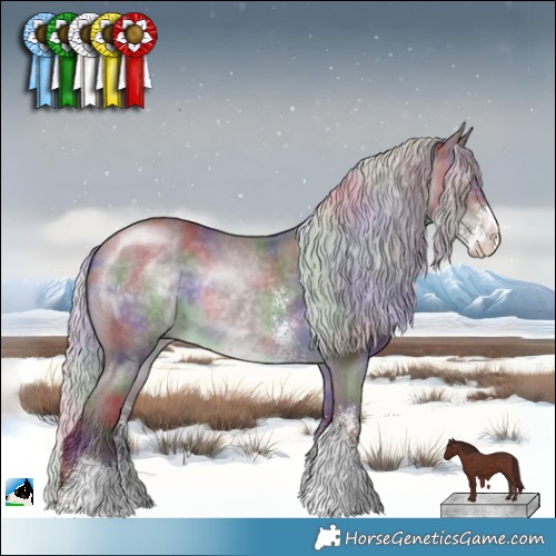 Horse Color:Nacre Chocolate Silver Brown Chinchilla Sabino 