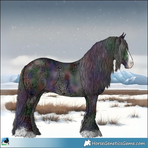 Horse Color:Nacre Black Ice Sabino 