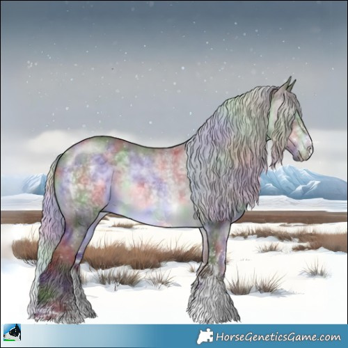 Horse Color:Nacre Chocolate Silver Brown Chinchilla Sabino 