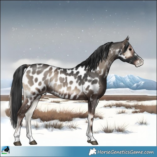 Horse Color:Blue Onyx Appaloosa Rabicano 