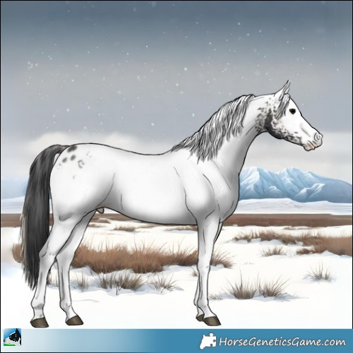 Horse Color:White Spotted Blue Onyx Blanket Rabicano 