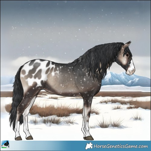 Horse Color:Blue Onyx Appaloosa Rabicano 