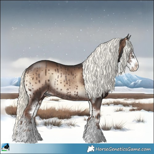 Horse Color:Liver Red Onyx Mushroom Sabino Rabicano 