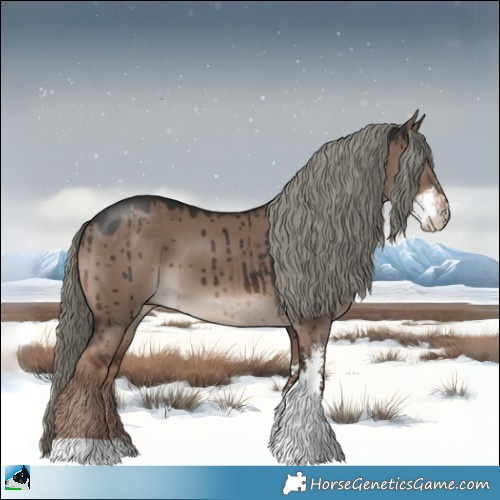 Horse Color:Liver Red Dun Mushroom Sabino Brindle 