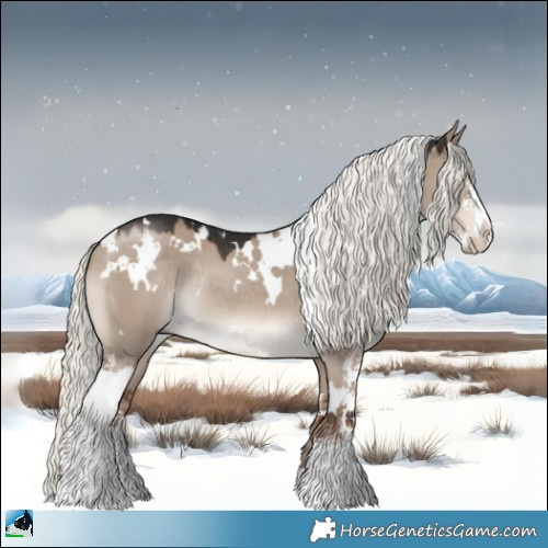 Horse Color:White Spotted Liver Red Dun Mushroom Sabino Rabicano 