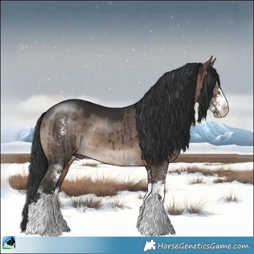 Horse Color:Brown Dun Mushroom Sabino Brindle 