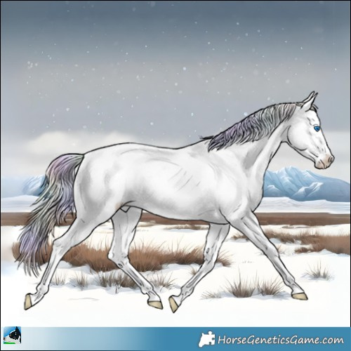 Horse Color:Nacre White Spotted Palomino Onyx Sabino Splash Rabicano 