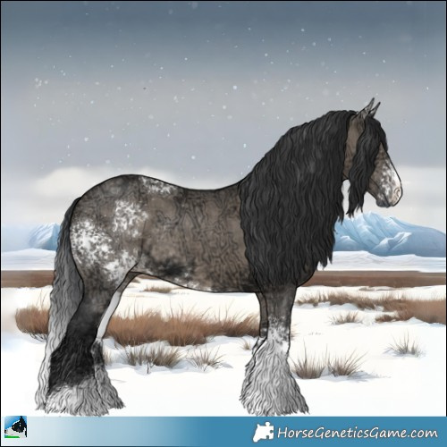 Horse Color:White Spotted Brown Ice Dun Sabino Rabicano 