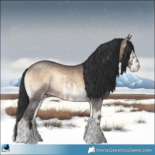 Horse Color:Brown Onyx Sabino Rabicano 