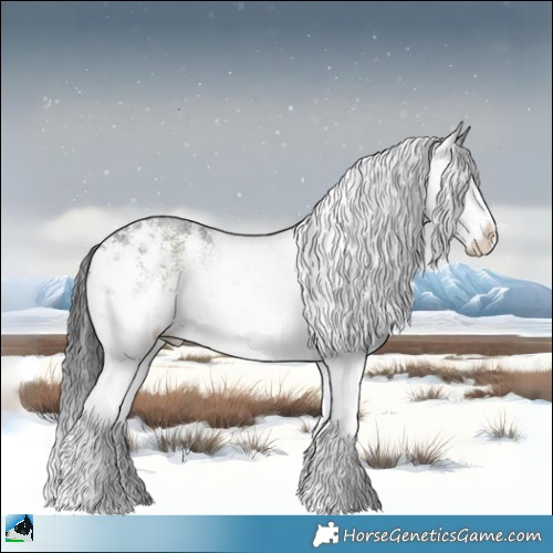 Horse Color:Buckskin Ice Onyx Sabino Rabicano 