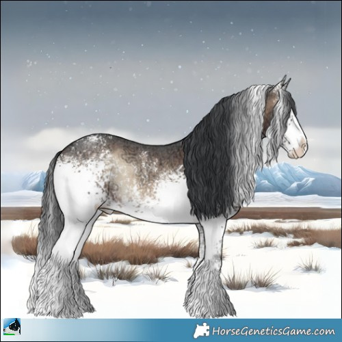 Horse Color:White Spotted Brown Ice Onyx Sabino 