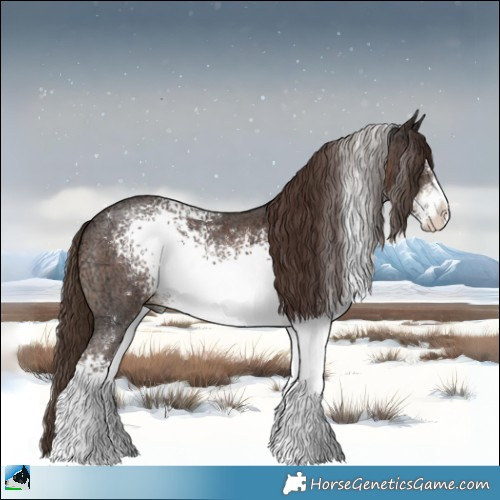 Horse Color:White Spotted Liver Chestnut Ice Sabino 