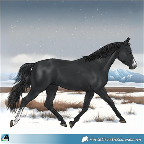 Horse Color:Black Sabino Rabicano 