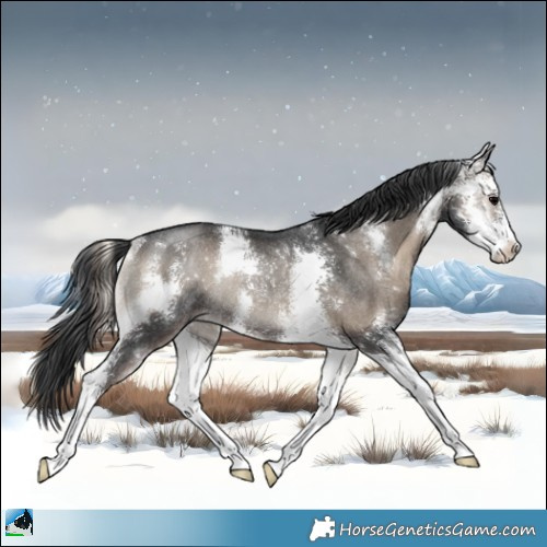 Horse Color:Blue Onyx Sabino Rabicano 