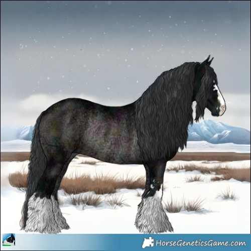 Horse Color:Midnight Brown Ice Onyx Rabicano 