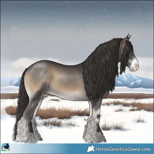 Horse Color:Smoky Blue Onyx Sabino 