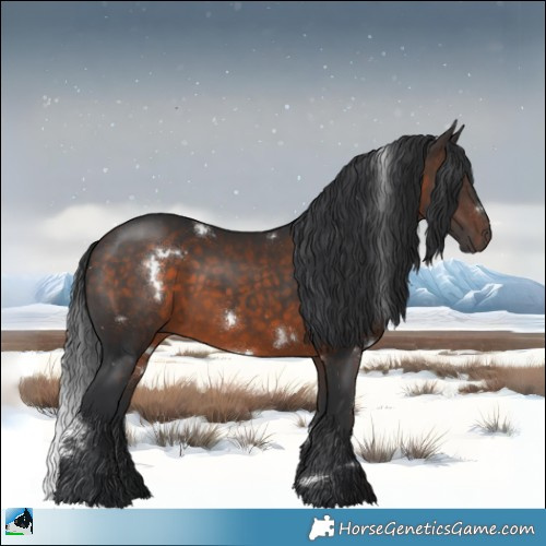 Horse Color:White Spotted Brown Rabicano 