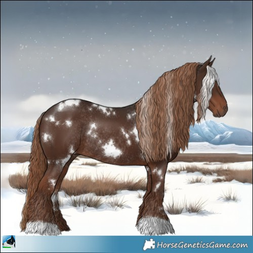 Horse Color:White Spotted Liver Chestnut Rabicano 