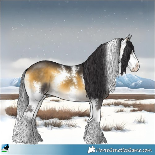 Horse Color:Buckskin Onyx Sabino Splash 