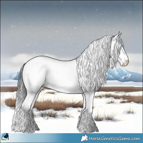 Horse Color:White Spotted Brown 