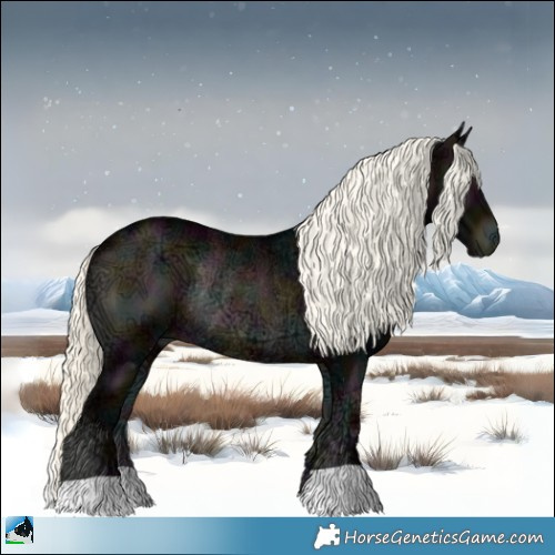 Horse Color:Midnight Liver Red Onyx Ice Mushroom Rabicano 