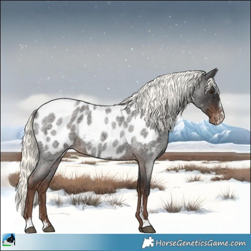Horse Color:Liver Red Roan Mushroom Sabino Appaloosa 