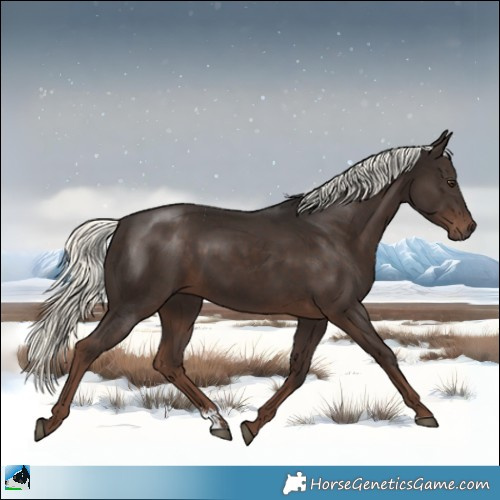 Horse Color:Liver Chestnut Mushroom Sabino Rabicano