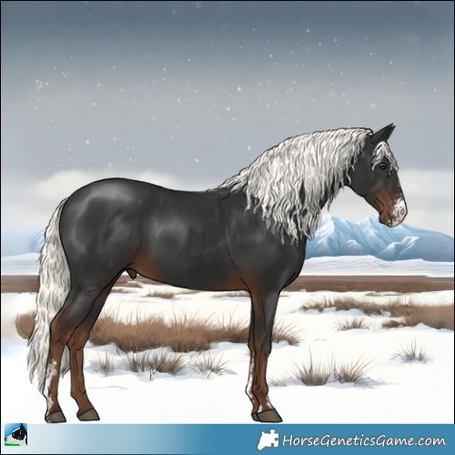 Horse Color:Liver Chestnut Mushroom Sabino Rabicano 