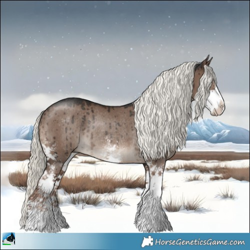 Horse Color:Liver Red Dun Mushroom Sabino Rabicano Brindle