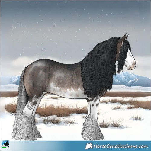 Horse Color:Brown Dun Mushroom Sabino Splash Rabicano Brindle