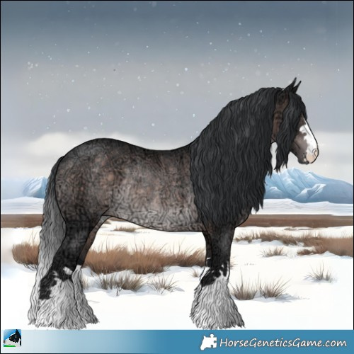 Horse Color:Platinum Brown Ice Rabicano 