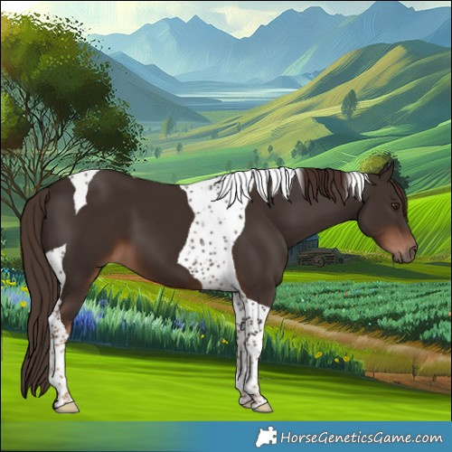 Horse Color:Liver Chestnut Tobiano 