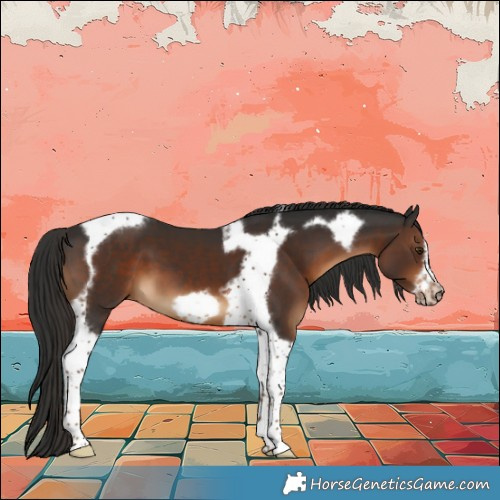 Horse Color:Liver Chestnut Tobiano Frame