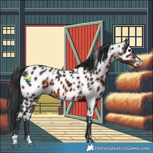Horse Color:White Spotted Brown Appaloosa 