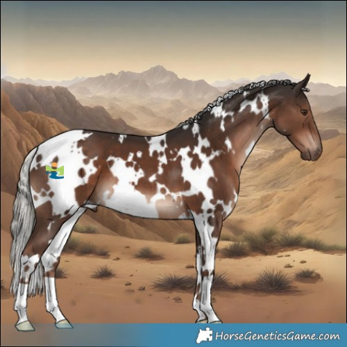 Horse Color:White Spotted Liver Chestnut Mushroom 