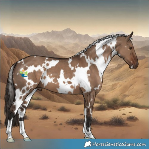 Horse Color:White Spotted Liver Red Dun 