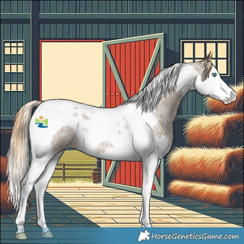Horse Color:Chocolate Palomino Roan Mushroom Splash Tobiano 